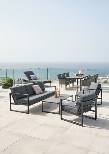 LoungeSet VONGE 5 Personen schwarz JYSK