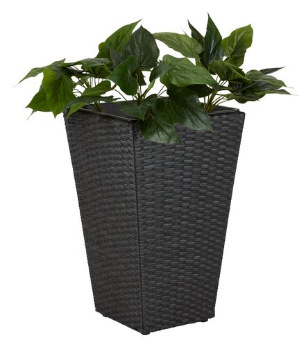 Fioriera intrecciata BLOMMOR P31XL31xH50 cm nero