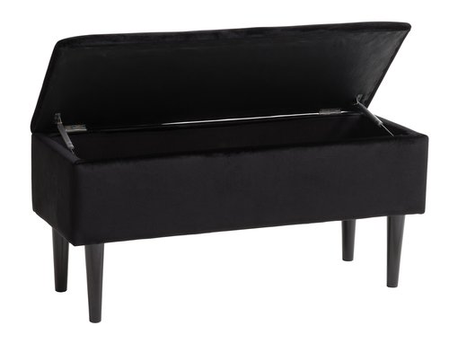 Banc BADSTED a/rangement velours noir