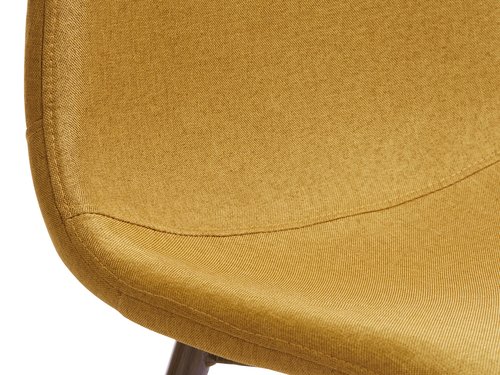 Sandalye JONSTRUP köri kumaş/koyu meşe rengi