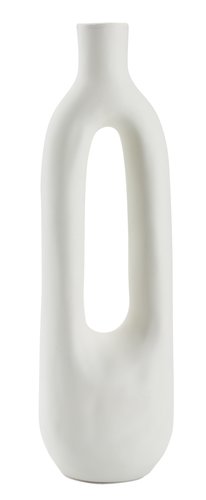 Vase INGEMAR B10xL8xH34cm hvit
