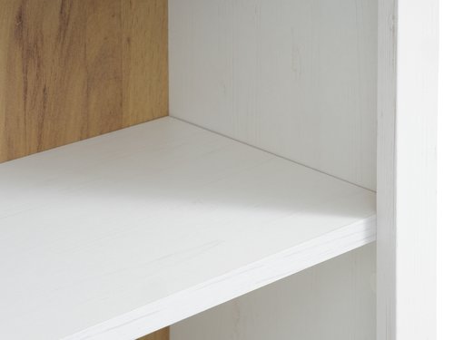 Bookcase MARKSKEL 5 shelves white/oak