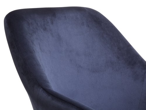 Armchair UDSBJERG blue velvet/black