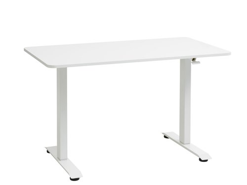 Verstelbaar bureau SLANGERUP 70x130 wit