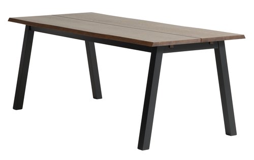 Jedilniška miza SKOVLUNDE 90x200 temen hrast