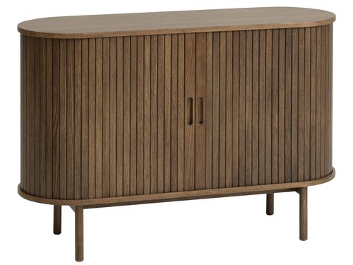 Buffet LYNGVIG 120 cm portes tambours chêne foncé