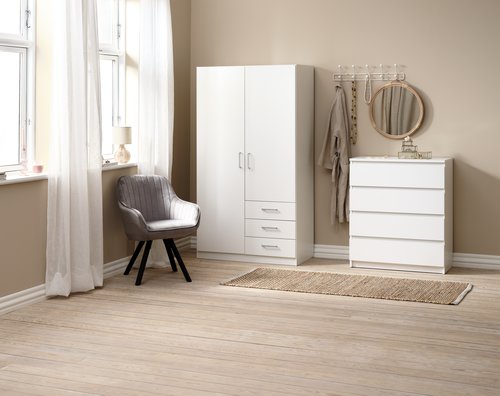 Wardrobe HAGENDRUP 96x176 combi white