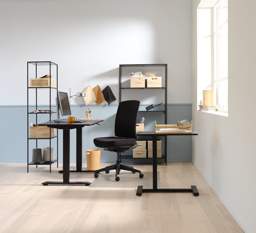 Bureau ajustable avec vérin à gaz BOESTOFTE 70x40 noir