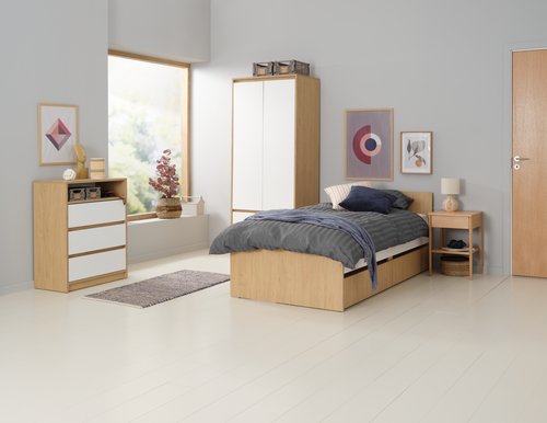 Szafa BILLUND 80x193 biały/dąb