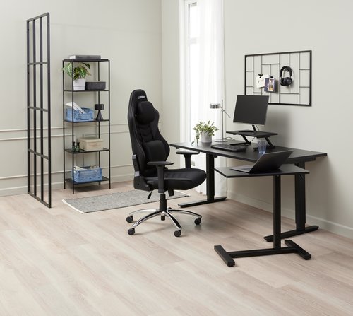 Bureau ajustable avec vérin à gaz BOESTOFTE 70x40 noir