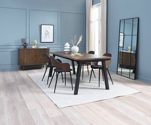 Komoda LYNGVIG D120cm rolo vrata tamni hrast