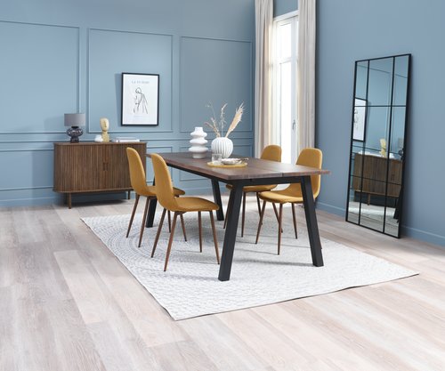 Komoda LYNGVIG D120cm rolo vrata tamni hrast