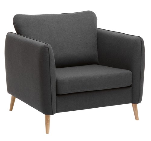 Fauteuil AARHUS gris foncé