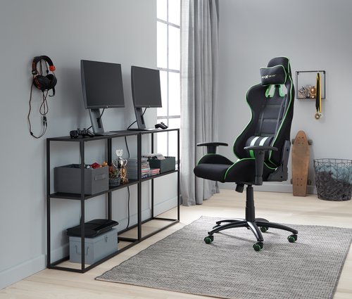 Krzesło gamingowe LAMDRUP czarny/zielony