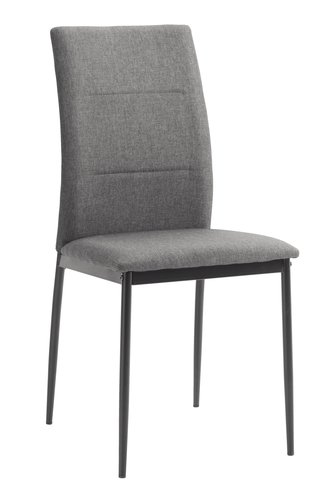 Blagovaonska stolica TRUSTRUP siva tkanina/crna