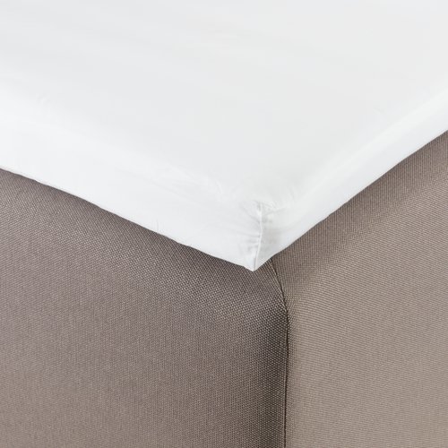 Nog steeds Eerlijk van nu af aan Hoeslaken topmatras ELIN satijn 90x200x6-10 wit | JYSK