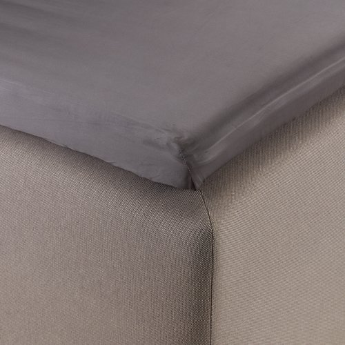 Drap-housse surmatelas en satin ELIN 140x200x6-10 gris