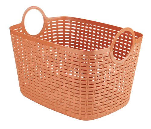 Basket EVAN W27xL38xH27cm 14.5L plastic orange