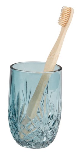 Tannbørsteholder EDSVALLA resirkulert glass blå
