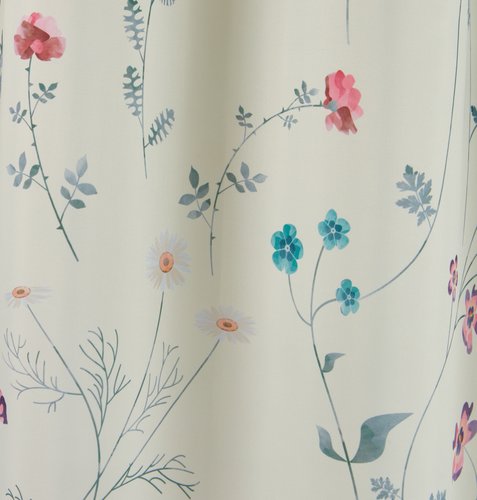 Tenda Da Doccia Lush Decor 183x183cm - Motivo Floreale Vintage In Avorio | Stile Fattoria Chic