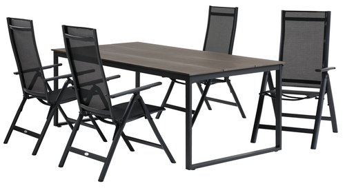 NESSKOGEN Μ210 τραπέζι καφέ + 4 LOMMA καρέκλα