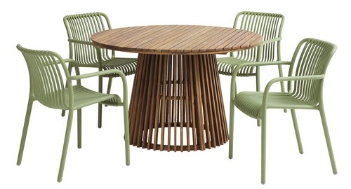 Table de jardin HOLTE Ø120 acacia