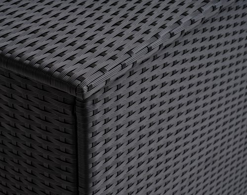 Cushion storage box BERGEN W197xH76xD71 black