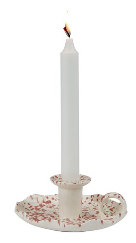 Candlestick REIDAR white/rose