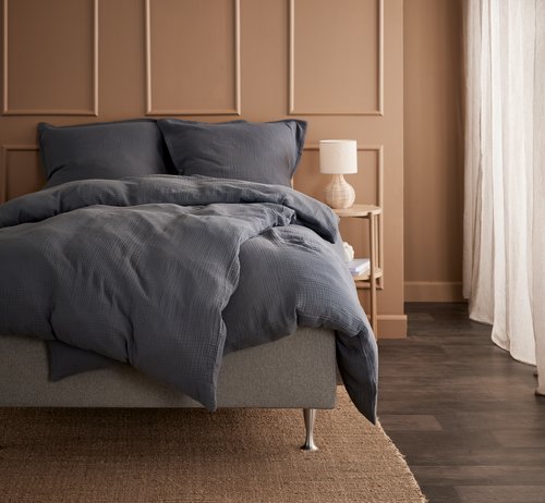 Set Copripiumino 155x220 Cm - Microfibra Spazzolata, Verde Scuro, Senza Stiratura - Foto 4