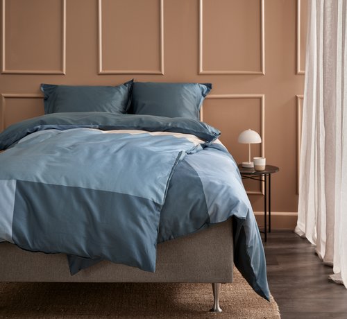 Спално бельо с чаршаф MARIA сатен 140x200 синьо