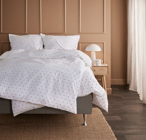 Спално бельо с чаршаф OLGA 140x200 бяло/синьо