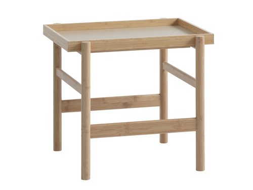 Odkládací stolek STIGE 46×50 krémová/přírodní