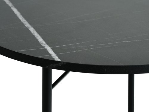 Odkládací stolek TURUP Ø40 mramor/černá