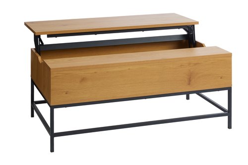 Coffee table AABENRAA L110 lift-top/storage oak colour