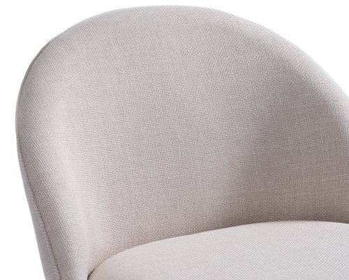 Armchair THORUP beige fabric/oak colour