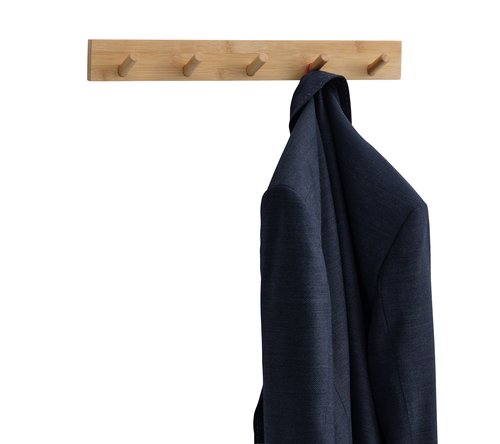 Coat rack MOLLERUP 5 hooks bamboo