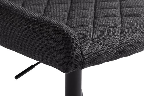Krzesło do biurka PEBRINGE ciemnoszary tkanina/czarny