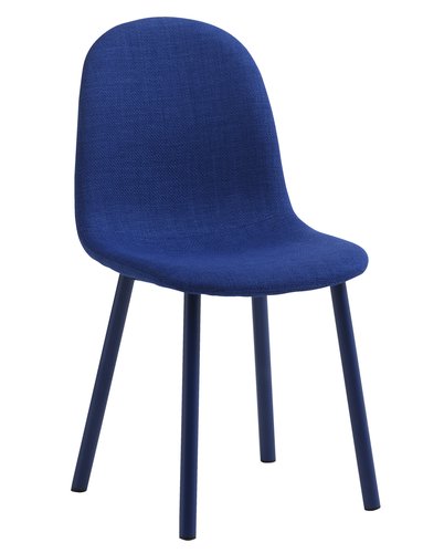 Cadeira de jantar EJSTRUP tecido azul/aço