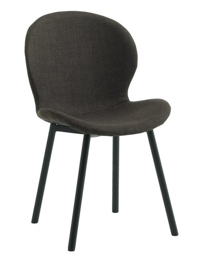 Krzesło GEVNINGE ciemnobrązowy tkanina/czarny