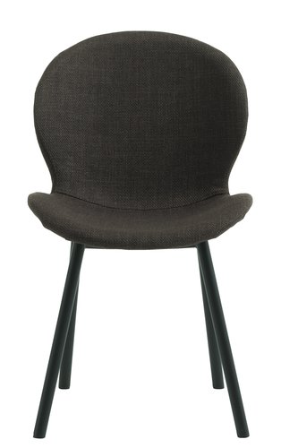Blagovaonska stolica GEVNINGE tamnosmeđa tkanina/crna