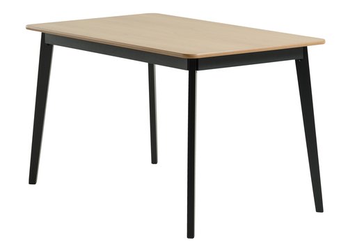 Trpezarijski stol JEGIND 80x130 hrast/crna