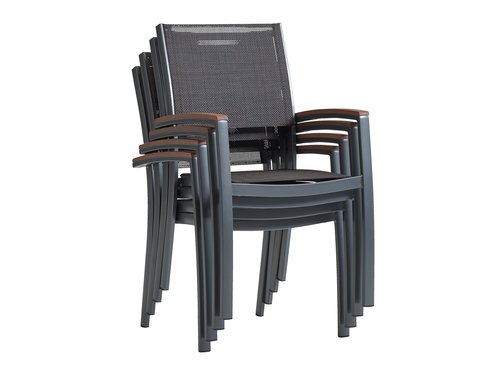 Stapelbar stol MADERNE grå
