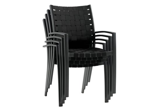 İstiflenebilir sandalye JEKSEN siyah
