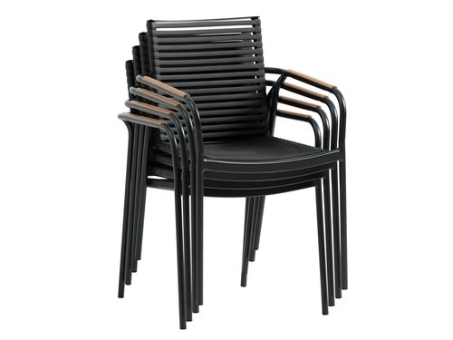 Stacking chair NABE black