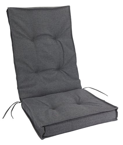 Garden cushion recliner chair REBSENGE dark grey