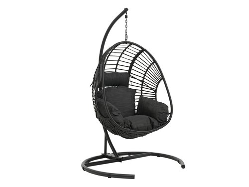 Hanging chair GJERN W118xH184xD106 black