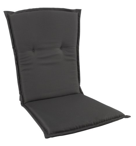 Garden cushion high back chair GUDHJEM dark grey