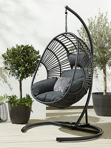 Hanging chair GJERN W118xH184xD106 black