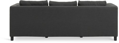 Lounge-Sofa ODDE 3 Personen wetterbeständig dunkelgrau