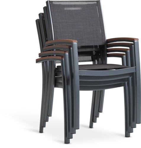 Stohovateľná stolička MADERNE sivá